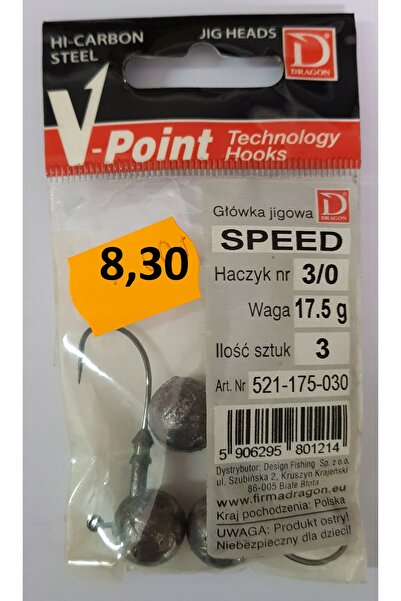 NO BRAND Jighead DRAGON V-Point Speed PDF-521-175-030 3/0 17.5g (3 buc.)