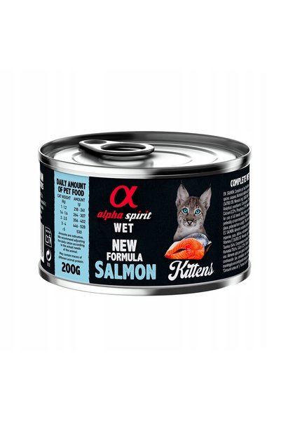 NO BRAND Hrana pentru pisici ALPHA SPIRIT Pisoi Somon Somon 200 g