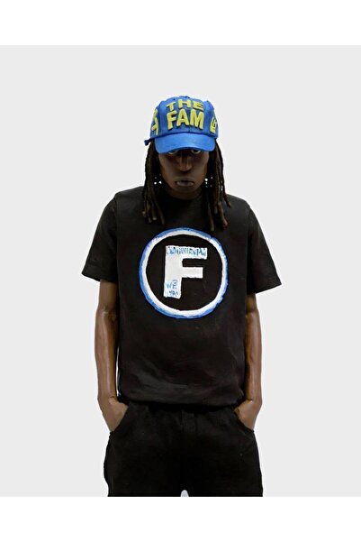 JANTIL MODA Black Oversize Crew Neck Short Sleeve Printed Unisex T-Shirt