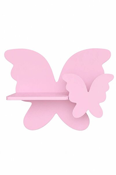 BugyBagy El Boyaması Ahşap Bebe Pembe Kelebek Duvar Rafı - Bebek Çocuk Odası ...