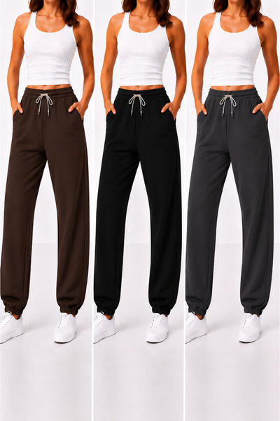 ZİYMO 3-Piece Women's Rubberized Trackpants