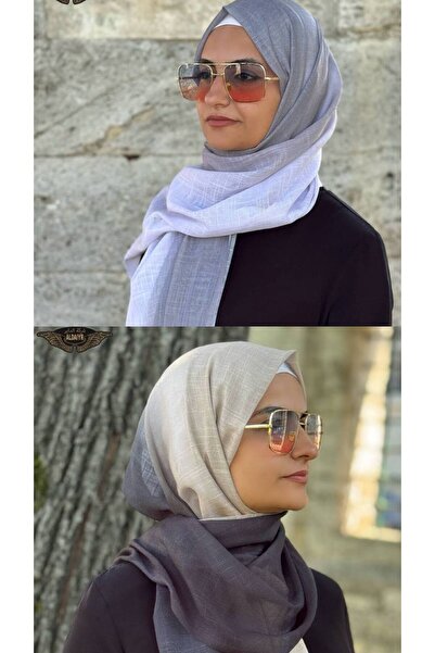 ALDAIYR 2 Double Colored Flamed Shawls Digital Degraded - 2 Pieces