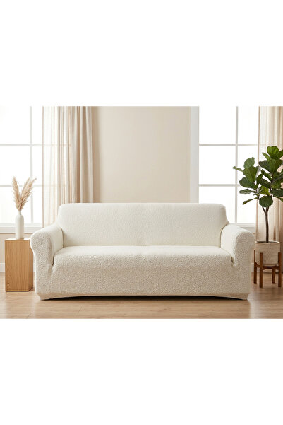 GENÇEV HOME COLLECTİONS Bohemian Lycra Sofa Cover Set 3+3+1+1 Soft Textured F...
