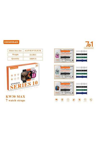 KEQIWEAR KW30 MAX Smartwatch | 2.02" HD Display | Bluetooth Calling | Health ...