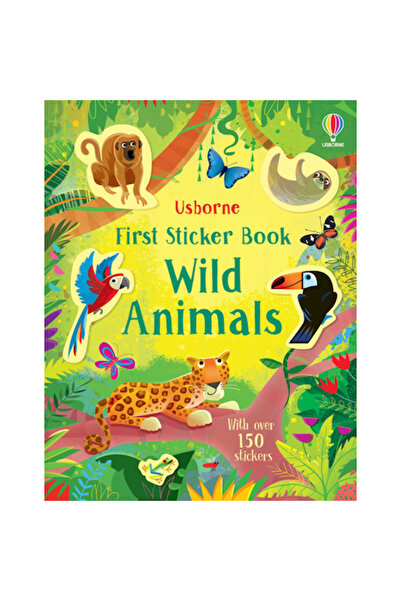 Usborne Παιδικό Βιβλίο - Πρώτο Βιβλίο με Αυτοκόλλητα: Άγρια Ζώα
