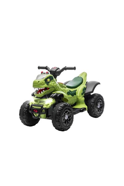 happyworld2026 ATV Electric Dinozaur 6V pentru Copii, cu Lumina LED Muzica/Verde