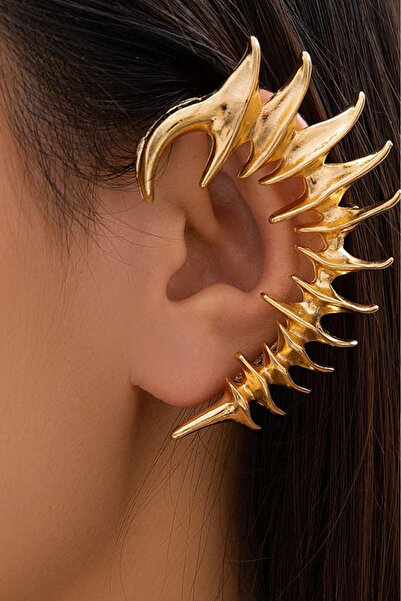 VeeShop Cercei ear cuff wrap, model punk cu tepi lungi