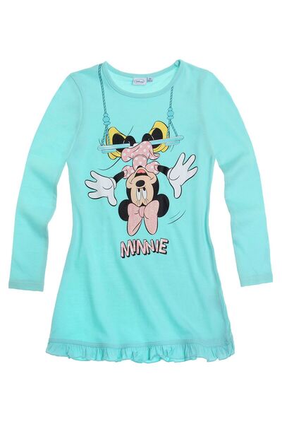 Disney Minnie Cămașă de noapte turcoaz 92-128 cu sclipici și elastic în talie...