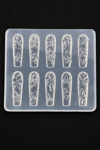 Easy Beauty Nail Art Silikon Kalıp 3D Nail Art Desen Kalıbı, Tırnak Süsleme D...