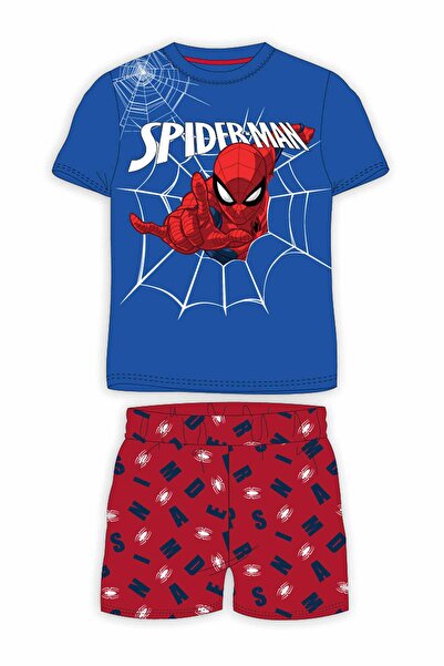 Marvel Spider-Man Classics Σπάιντερ-Μαν μπλε-κόκκινες καλοκαιρινές πυτζάμες 4...