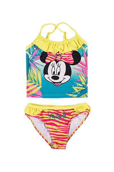 Disney Minnie Costum de baie 2 piese galben 4-10 ani cu bustieră 86% polieste...