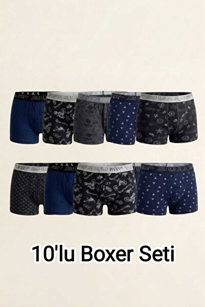 enmodaiçgiyim 10 bucăți de boxeri elastici din bumbac și lycra pentru băieți ...