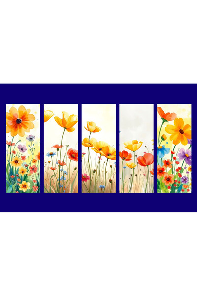 TELLGRAF Floral Bookmark (4X12 cm 10 Pieces)