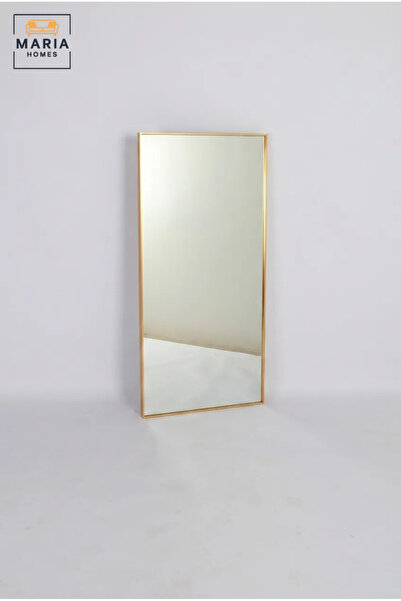 MARIA HOMES Modern Gold Rectangular Floor Mirror with Slim Metal Frame, Large...