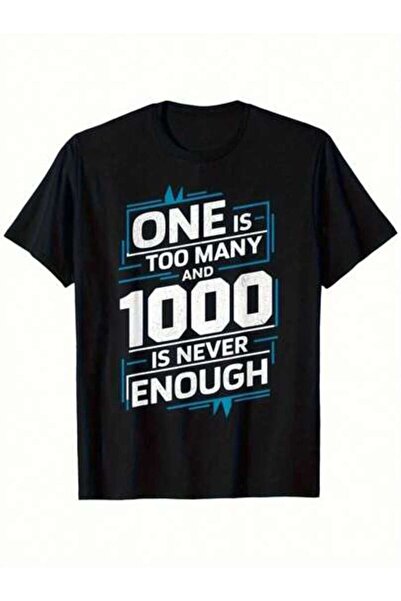 01THEONE تي شيرت S AA NA Sobriety - طباعة تحفيزية بعبارة "One Too Y و1000 Is ...