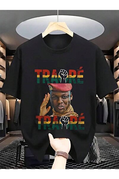 01THEONE تي شيرت THOMAS Burkina Faso Ibrahim Traore Graphic، تي شيرت رياضي مر...