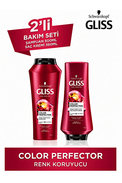 Gliss Color Perfector Renk Koruyucu Şampuan 500 ml + Color Perfector Saç Krem...