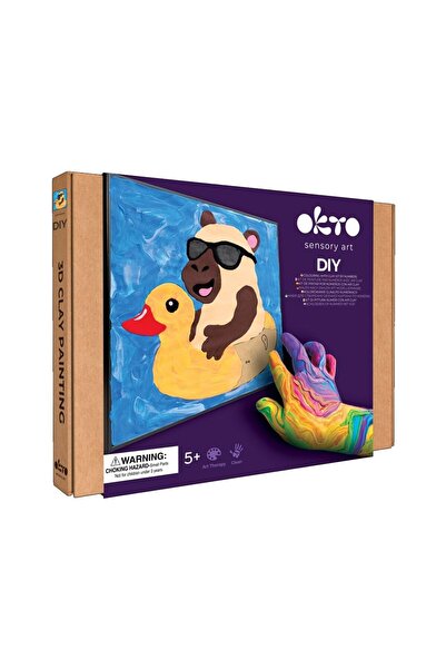 OKTO Set pictura pe numere cu argila usoara, 29*29 cm - Capybara