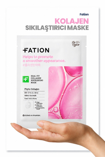 Fation 5 Adet Real Fit Collagen Firming Mask | Phyto Collagen ve Peptitli Nem...
