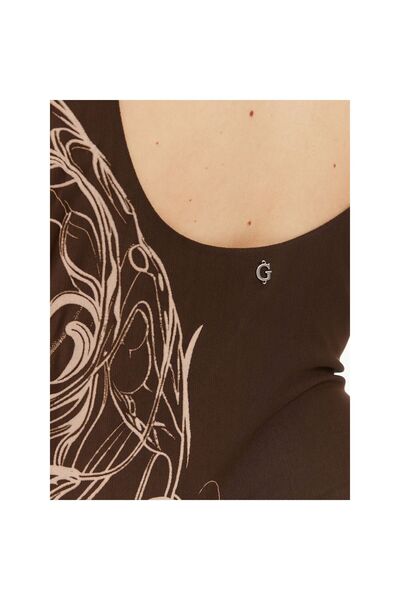 Guess Rochie de zi cu zi pentru femei W5YK19KCZC2 Maro