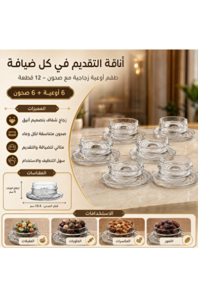 Dania ✨   Elegant Crystal Detailing - Glass Pitcher Set with Serving Dishes, ...
