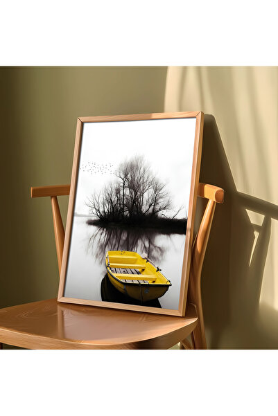 alphobitasarım Pictură murală modernă cu tematică minimalistă de sandale galb...