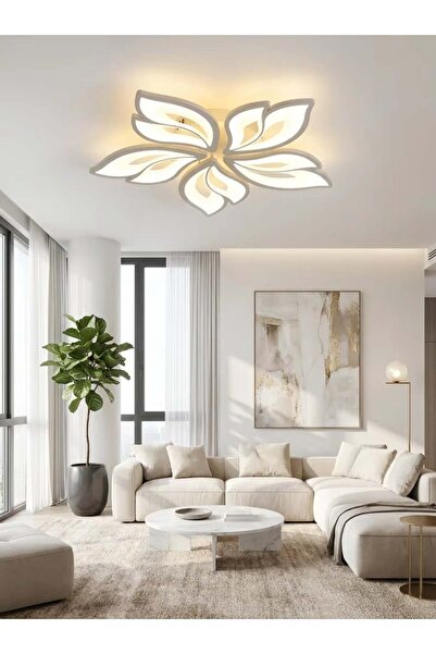 Generic SageLiving Modern Petal Design LED Ceiling Light 60W | Dimmable White...