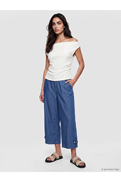 LC Waikiki Trendlucky Women's Jean Capri with Elastic Waist