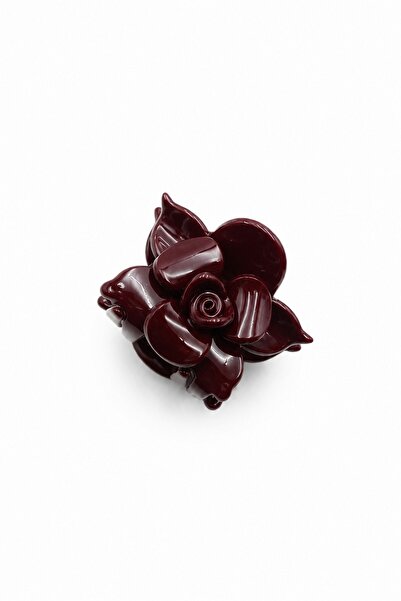 Sose Moda Floral Design Classic Bone Hairpin - Burgundy