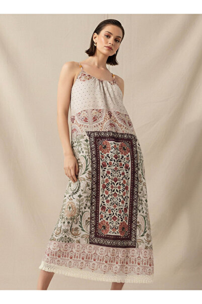 FAV PATCHWORK MAXI DRESS WITH FLORAL PAISLEY