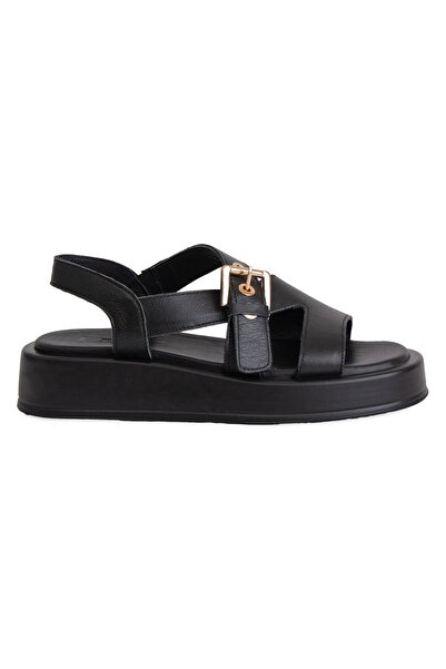 Pegia Leather Women's Sandals Dg6093 Black