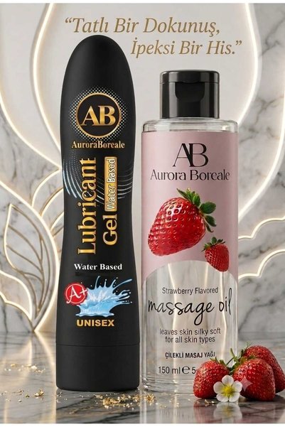 AuroraBoreale 125 ML A Plus Sade Kayganlaştırıcı Jel Çilek Kokulu 150 ML Masa...