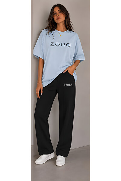 EFFRENATU Oversize Zorq Pantalon T-Shirt Set - Cotton Relaxed Fit