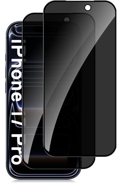 PWR 2 Pcs Privacy Tempered Glass Screen Protector compatible with iPhone 17 P...