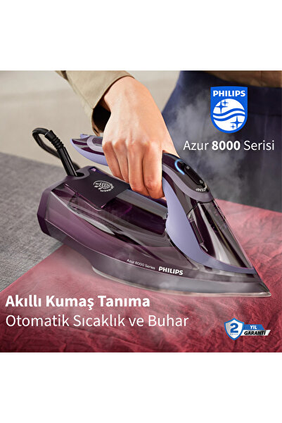 Philips Yüksek Kalite Kumaşa Göre Isı Ayarlayan Azur Elite 240g Şok Buhar 55g...