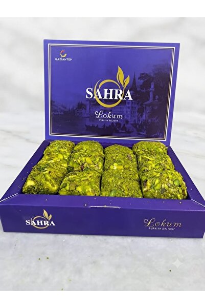 sahra lokum Dışı Bol Fıstıklı İçi Fıstık Kreması Dubai Bohça Lokum (1000gr)