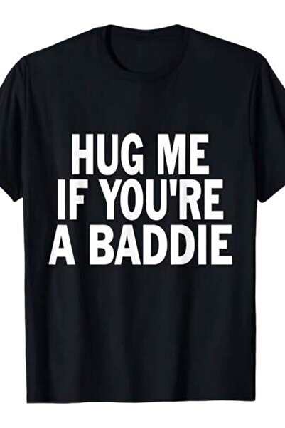 Astogria13 تي شيرت بطباعة "Hug Me If You'Re A Baddie Fashion 2026"، ملابس الش...