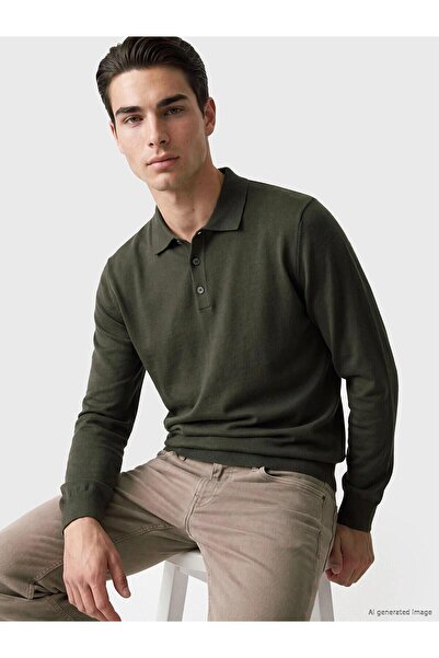 LC Waikiki Polo Collar Men's Knitwear Sweater (W6)