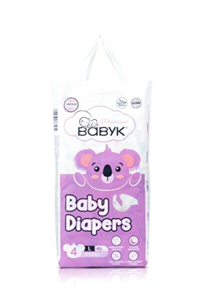 BABY K BABYK BABYK PREMIUM Baby Diapers Large 46 Pieces, 9- 14 Kg – 12 Hour P...
