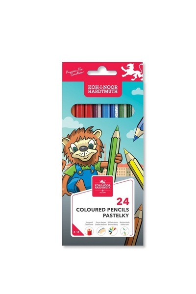 Koh-i Noor Creioane colorate Leu 24 culori/set Koh-I-Noor
