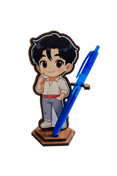OEM Figurina Saja Boys Jinu Huntrix Kpop, lemn, lemn, 15 cm, suport pix