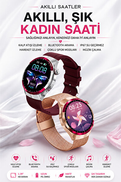 KALOBEE Watch Sk6 MİNİ Kordon Hediyeli 41mm Akıllı Saat Iphone Ve Android Tüm Telefonlara Uyumlu