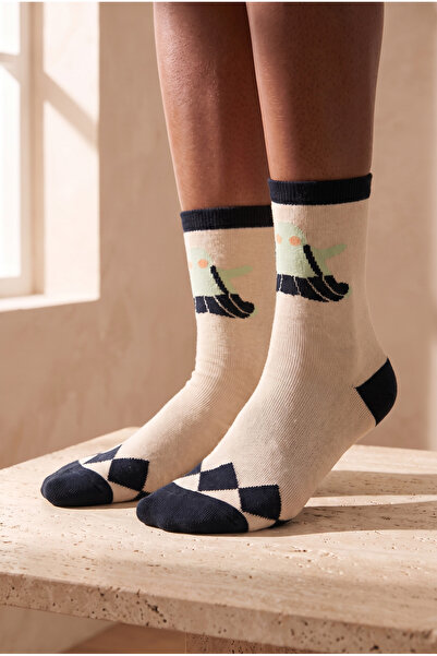 Katia&Bony Women's Animal Patterned Socks Black