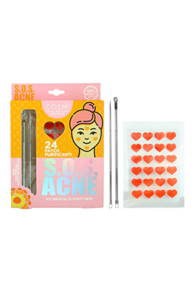 Cosmi Kit de tratament pentru accne, plasturi, extractor si ac