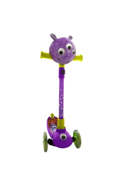OEM Trotineta cu 3 roti si animalut de plus K3YRIDERS Monster Eyes Purpy
