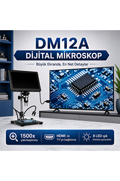 DM Dm12A HDMI Connected Microscope with Large Screen |   1500X