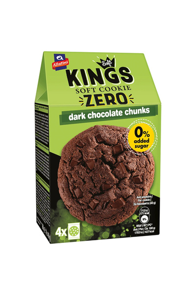 ALLATINI ΑΛΛΑΤΙΝΗ SOFT KINGS COOKIE Χ. ΖΑΧΑΡΗ 160gr. - (DARK CHOCO)