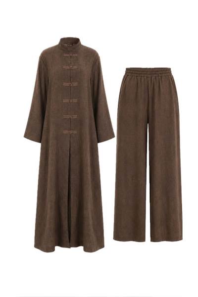 Çin düğüm kapama pantolon & tunik takım