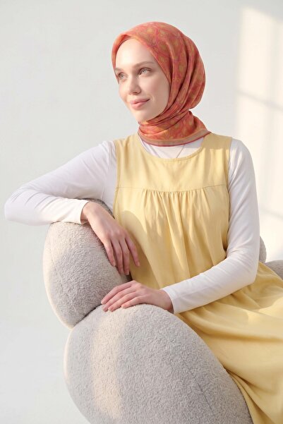 Silk Home وشاح ناعم رومي سكر بينك 90x90