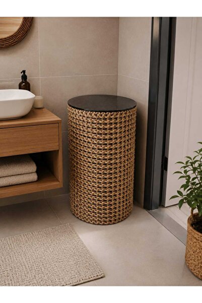 Egindra Bohemian Style Decorative Straw Weave Handmade 55 cm Laundry Basket-O...